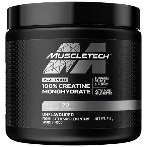 MUSCLETECH PLATINUM 100% CREATINE MONOHYDRATE 210G - Bay Supplements