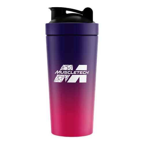 MUSCLETECH STAINLESS STEEL PURPLE/PINK SHAKER - Bay Supplements