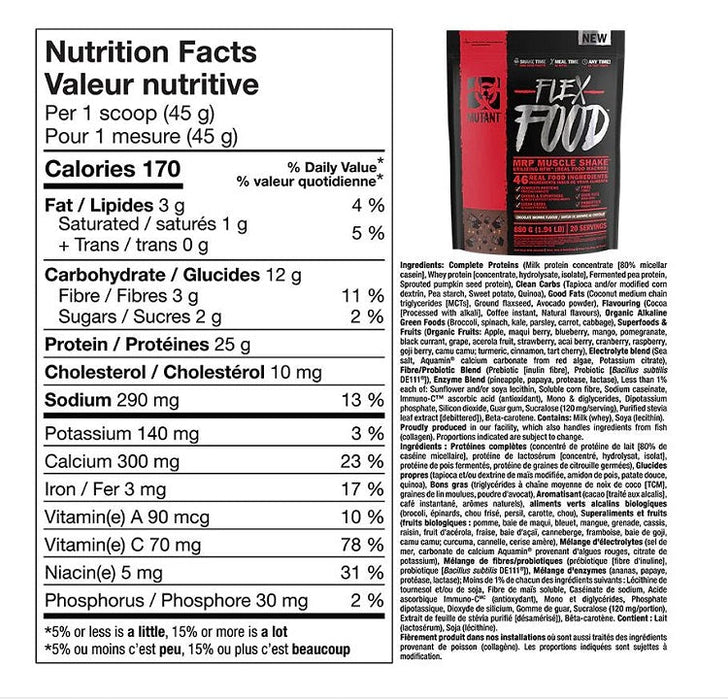 MUTANT FLEX FOOD 1.94LB - Bay Supplements