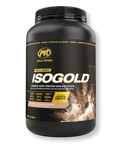 PVL 100% WHEY ISOGOLD - PREMIUM ISOLATE PROTEIN 2LB - Bay Supplements - Protein powder - PVL - Iced Mocha Cappuccino - Lactose Free Protein