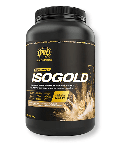 PVL 100% WHEY ISOGOLD - PREMIUM ISOLATE PROTEIN 2LB - Bay Supplements - Protein powder - PVL - Ice Cream Cookie Sandwich - Lactose Free Protein