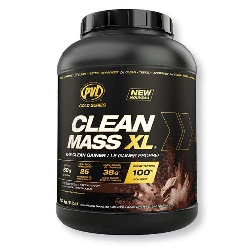 PVL GOLD SERIES CLEAN MASS XL 5LB - Bay Supplements - Mass Gainer - Triple Chocolate Cake - Muscle Growth - Protein powder