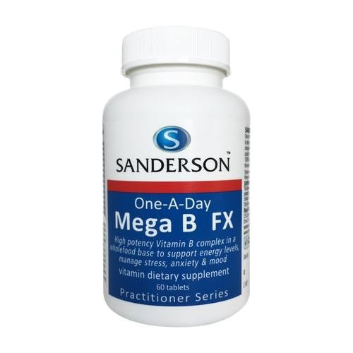 SANDERSON MEGA B FX VITAMIN B 60 TABLETS - Bay Supplements - General Health - Vitamins & Minerals