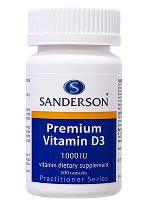 SANDERSON PREMIUM VITAMIN D3 1000IU 100 CAPSULES - Bay Supplements