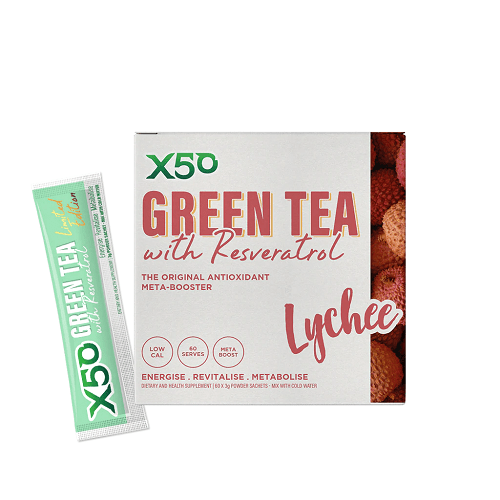 X50 GREEN TEA + RESVERATROL 60 SERVE - Bay Supplements