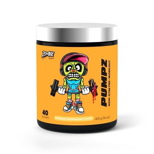 ZOMBIE LABS PUMPZ NON STIM PRE-WORKOUT 40 SERVES - Bay Supplements - Pre-workout - Passion Mango Mayhem - Non Stim - Pump